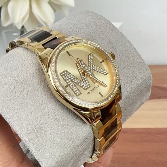 NWT Michael Kors Janelle Three-Hand Two-Tone Stainless Steel Watch 36mm - Picture 3 of 7